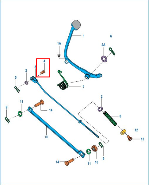 Pasador bomba de freno trasero pulsar ns 200 BAJAJ original