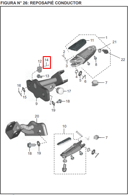 Pasador bomba de freno trasero pulsar ns 200 BAJAJ original