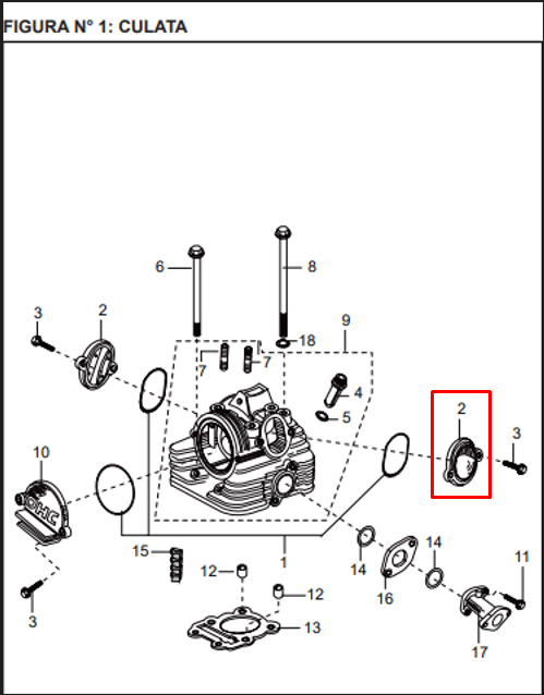 Tapa valvulas boxer BAJAJ 100 original