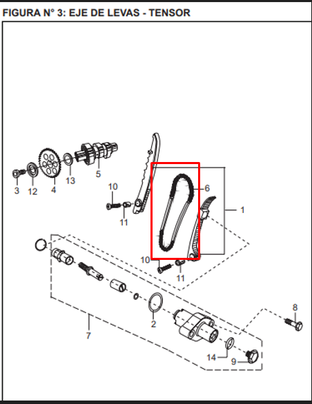 Cadenilla boxer/platino BAJAJ 100 original (25hx88l)