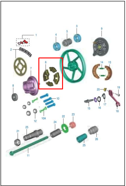 Caucho de sprocket boxer 100 - discover BAJAJ 100 original (por unidad)