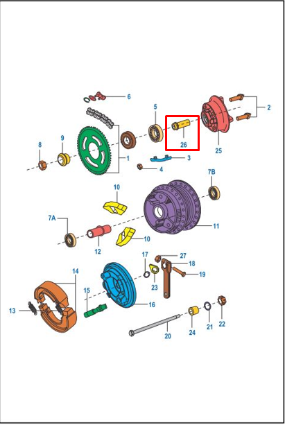 Buje de porta sprocket boxer BAJAJ 100 original