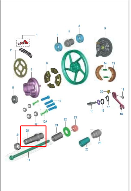 Buje de porta sprocket boxer BAJAJ 100 original