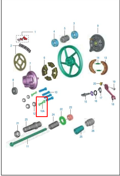 Arandela pindora delantera sprocket boxer BAJAJ 100 original