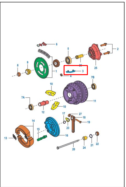 Arandela pindora delantera sprocket boxer BAJAJ 100 original