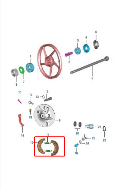 Resorte banda de freno boxer BAJAJ 100 original