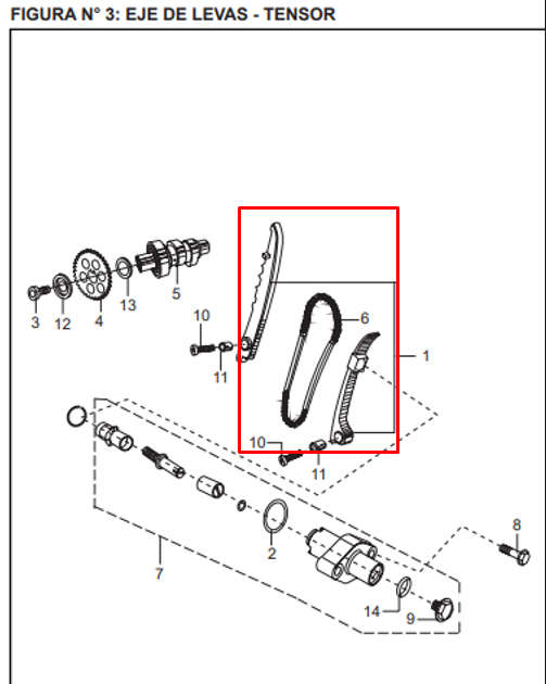 Kit guia de cadenilla boxer 100 - platino BAJAJ 100 original