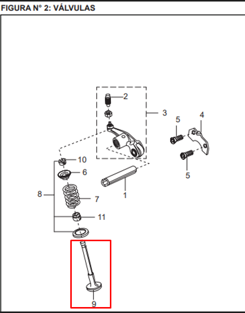 Kit de valvulas boxer 100 - platino BAJAJ 100 original