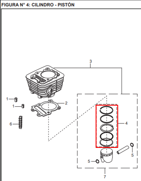 Anillos de piston platino 100 - boxer ct 100 BAJAJ original (estandar)