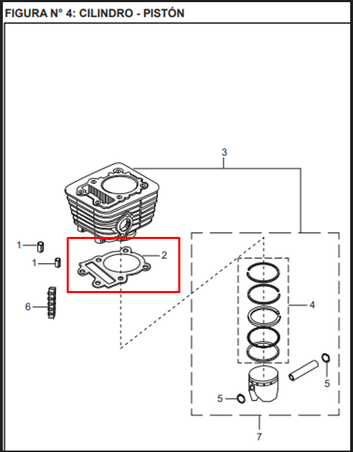 Kit medio empa. boxer/platino original 100 BAJAJ