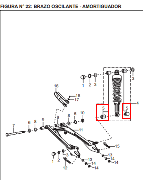 Kit bujes de amortiguador boxer - pulsar BAJAJ original