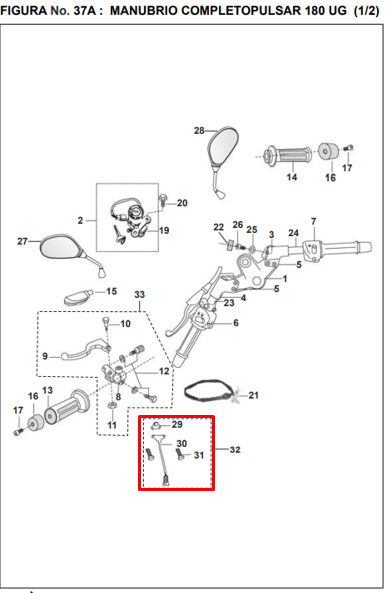 Sensor de carburador pulsar 180ug BAJAJ original