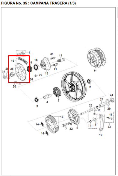 Kit arrastre pulsar black 180/tec/dts-i/clasica BAJAJ original (15 dientes 44 - huecos 6)