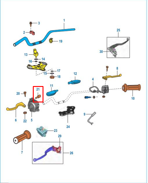 Tensor kit manigueta boxer original BAJAJ