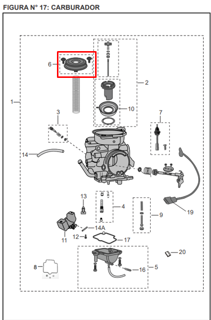 Tapa de carburador discover 125/st 150 BAJAJ original