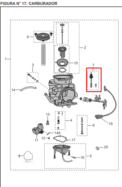 Leva de choke discover st 125 BAJAJ original