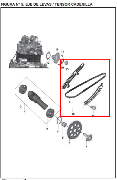 Kit guia de cadenilla pulsar ns 200 BAJAJ original