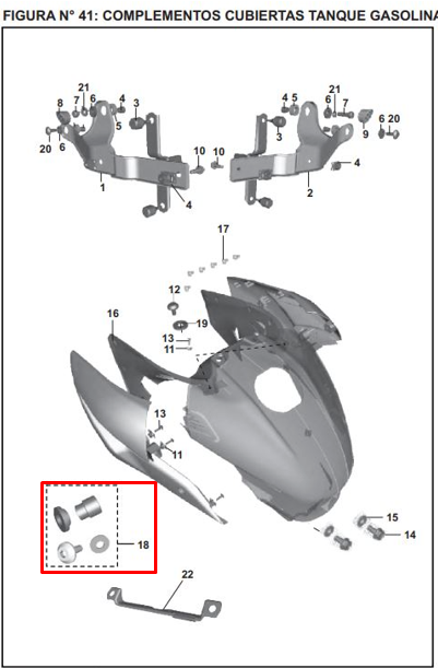 Kit tornillos de tanque pulsar ns 200 BAJAJ original