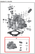 Culata Completa Pulsar Ns 200/Bs Iv/Pro Original Bajaj