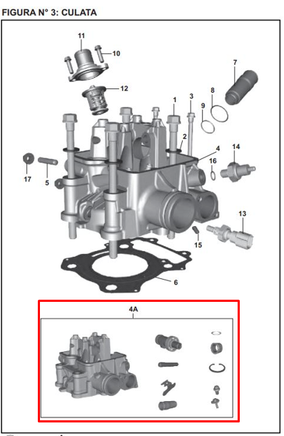 Culata Completa Pulsar Ns 200/Bs Iv/Pro Original Bajaj