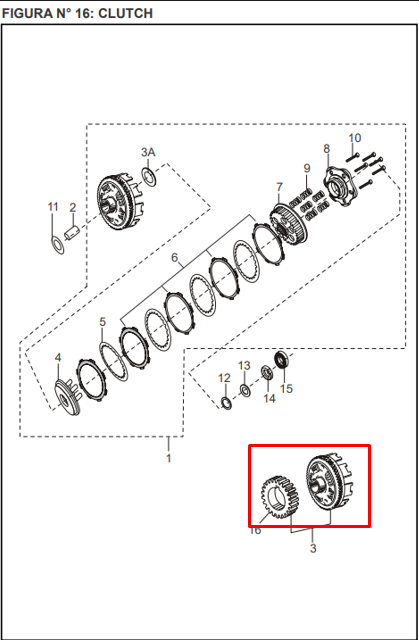 Campana de clutch (75/dientes 21) boxer bm 100 - discover 100 (cambios 4) BAJAJ original