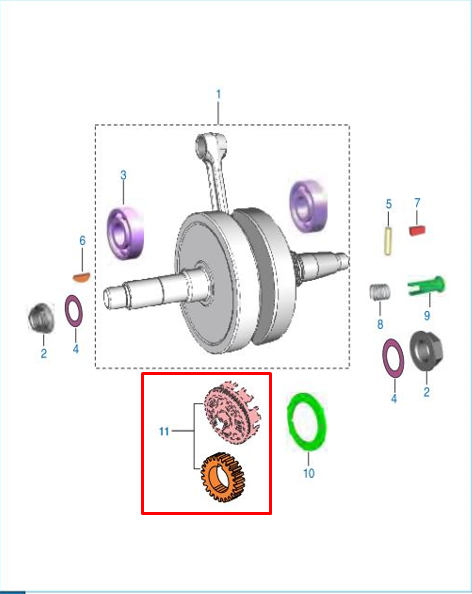 Campana de clutch (75/dientes 21) boxer bm 100 - discover 100 (cambios 4) BAJAJ original