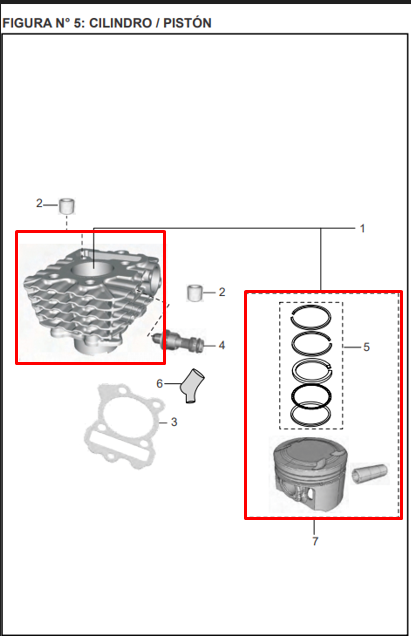 Cilindro discover st 125 BAJAJ original (kit)