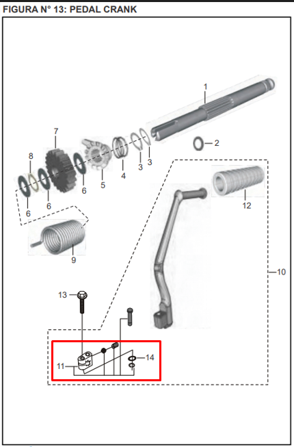 Monon crank discover st 125 original BAJAJ