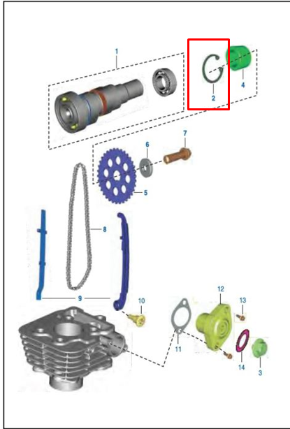 Pin de seguridad boxer bm 100 es/ks - discover BAJAJ 100 original
