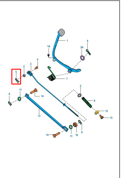 Pin varilla de freno boxer bm 100 - discover BAJAJ original