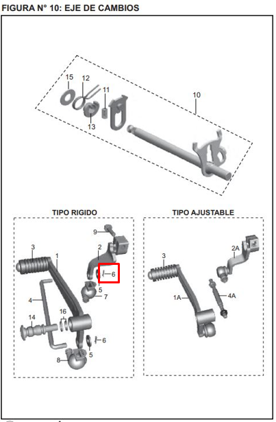 Pin varilla de freno boxer bm 100 - discover BAJAJ original