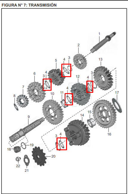 Pin de caja (milimetros 16) boxer BAJAJ 100 original