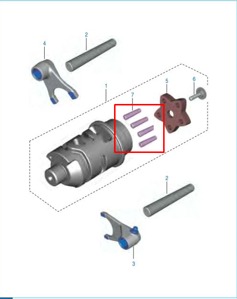 Pin selector de cambios boxer 100/bm 150 - discover BAJAJ 100 original