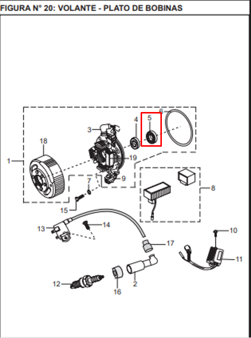 Balinera plato de bobina b0xer ug 100 BAJAJ original