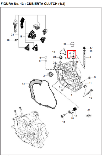 Retenedor leva de clutch (12-20-05.5) boxer BAJAJ 100 original
