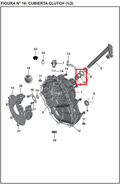 Retenedor leva de clutch (12-20-05.5) boxer BAJAJ 100 original