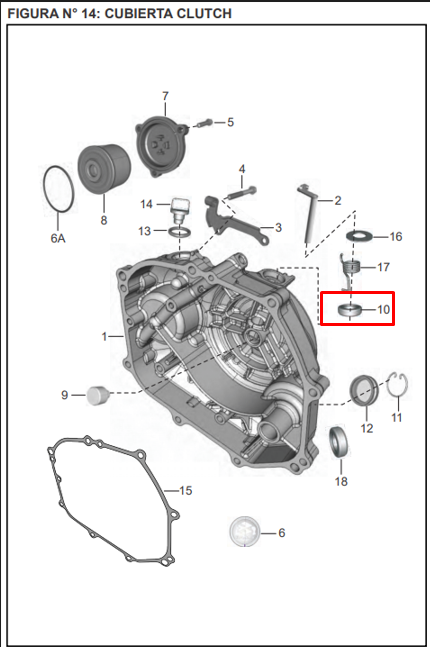 Retenedor leva de clutch (12-20-05.5) boxer BAJAJ 100 original