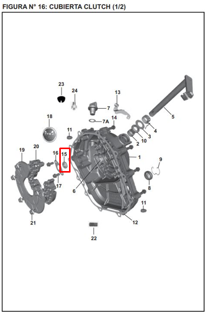 Retenedor de motor (10-18-05) boxer ct ug 100/k-tec BAJAJ original