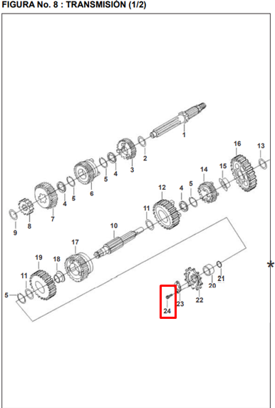 Tornillo a 06xbajaj 015 original