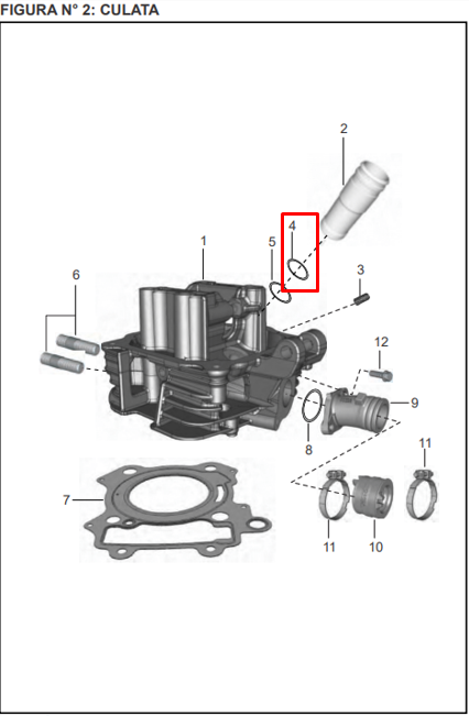 Oring soporte de carburador (27x2) boxer BAJAJ 100 original