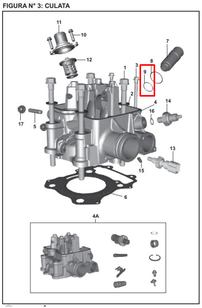 Oring soporte de carburador (27x2) boxer BAJAJ 100 original