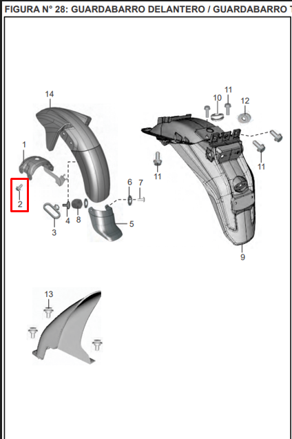 Tornillo de parrilla boxer bm 100 BAJAJ original