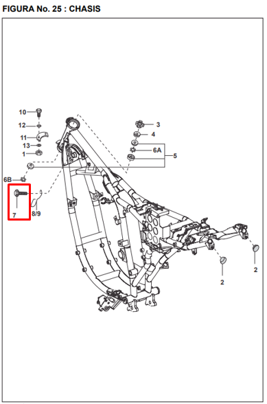 Tornillo pulsar ug 180 BAJAJ original