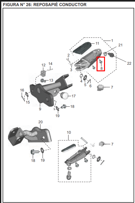 Tornillo guardabarros trasero interno pulsar ns 200 BAJAJ original