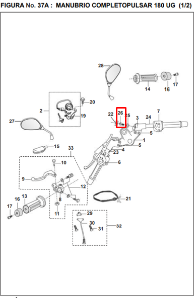 Tornillo 08xpulsar 40 ns 200 BAJAJ original