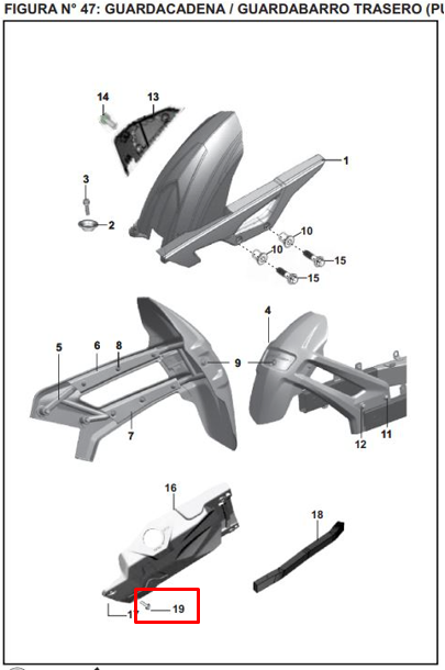 Tornillo gris a 06xbajaj 015 original