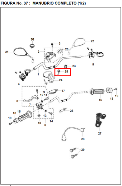 Tornillo gris a 06xbajaj 015 original
