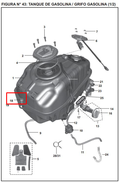 Tornillo de guardabarros delantero pulsar ns 200 BAJAJ original