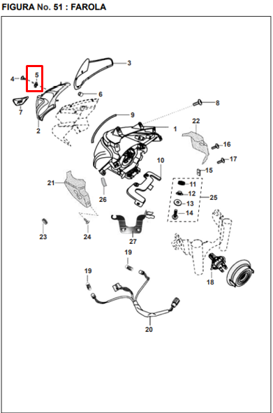 Arandela delantera visor boxer 100 - discover - pulsar BAJAJ 180 original