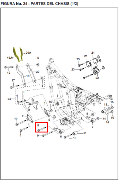 Tornillo a 08xbajaj 100 original